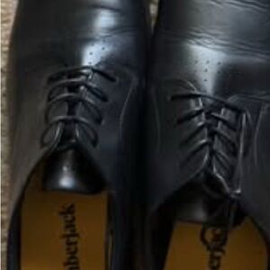Timberjack Black Leather Oxfords